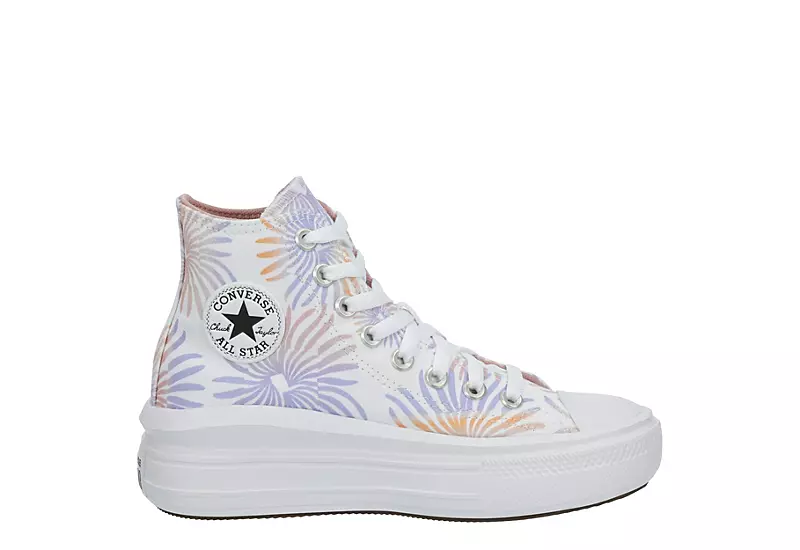 Converse Womens Chuck Taylor All Star Move High Top Sneaker - White 4 Converse Womens Chuck Taylor All Star Move High Top Sneaker - White - Image 2