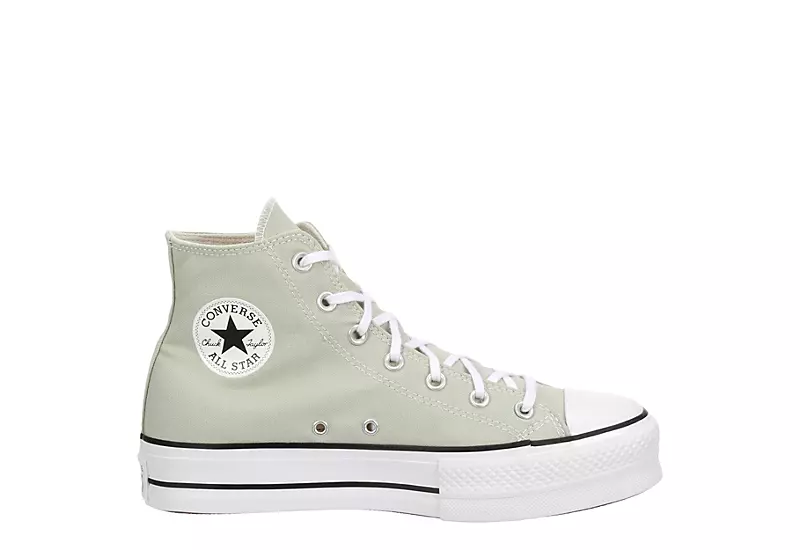 Converse Womens Chuck Taylor All Star High Top Platform Sneaker - Pale Green 4 Converse Womens Chuck Taylor All Star High Top Platform Sneaker - Pale Green - Image 2