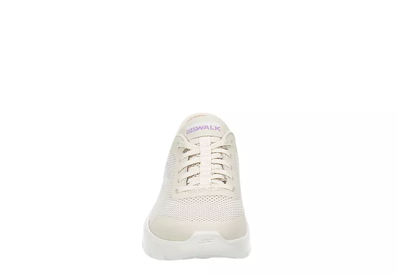 Skechers Womens Go Walk Flex Bungee Slip-ins Running Shoe - Off White 5 Skechers Womens Go Walk Flex Bungee Slip-ins Running Shoe - Off White - Image 3